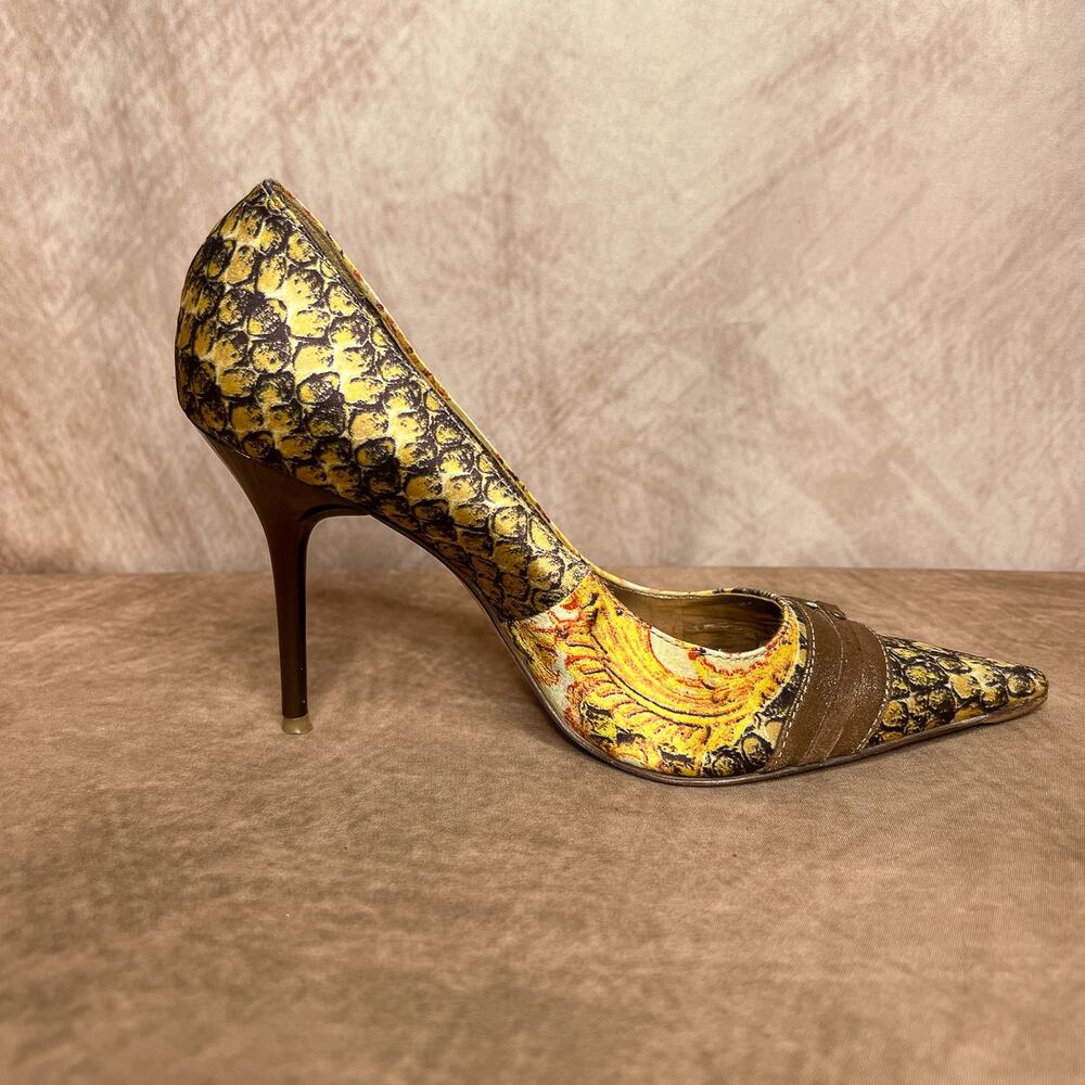 Aldo Multicolor Patchwork Pointed Toe Stiletto Ro… - image 8